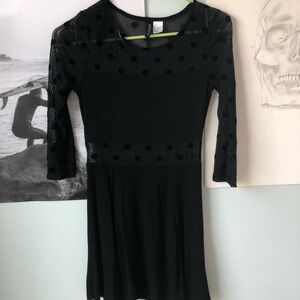 H&M mesh polka dot dress